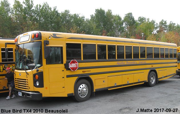 BUS/AUTOBUS: Blue Bird TX 4 2010 Beausoleil