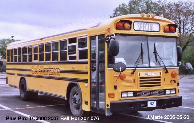 BUS/AUTOBUS: Blue Bird TC 3000 2007 Bell-Horizon