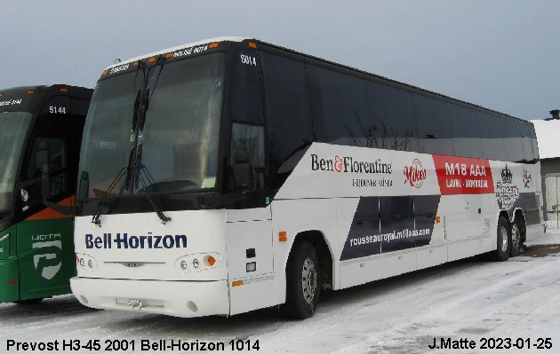 BUS/AUTOBUS: Prevost H3-45 2001 Bell-Horizon