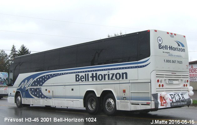 BUS/AUTOBUS: Prevost H3-45 2001 Bell-Horizon
