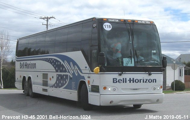 BUS/AUTOBUS: Prevost H3-45 2001 Bell-Horizon