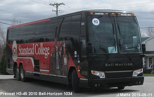 BUS/AUTOBUS: Prevost H3-45 2010 Bell-Horizon