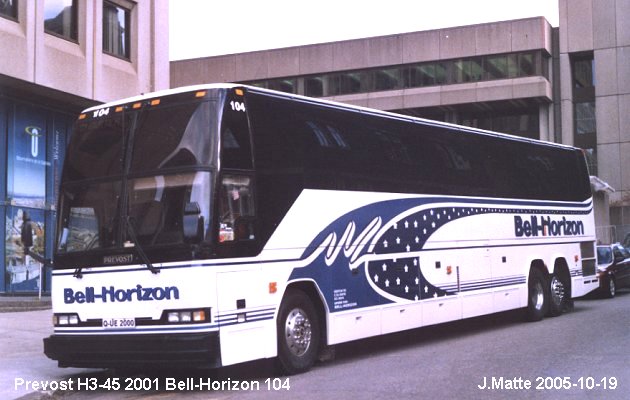 BUS/AUTOBUS: Prevost H3-45 2001 Bell-Horizon