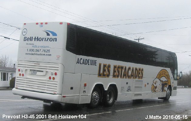 BUS/AUTOBUS: Prevost H3-45 2001 Bell-Horizon
