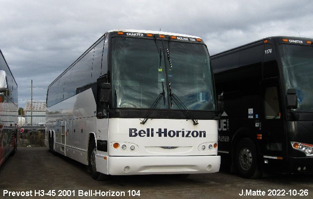 BUS/AUTOBUS: Prevost H3-45 2001 Bell-Horizon