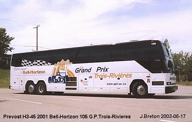 BUS/AUTOBUS: Prevost H3-45 2001 Bell-Horizon
