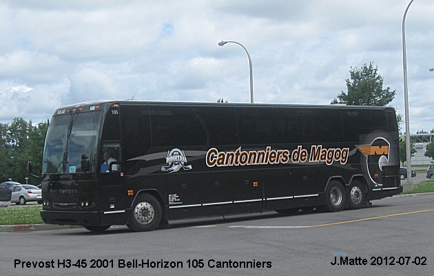 BUS/AUTOBUS: Prevost H3-45 2001 Bell-Horizon