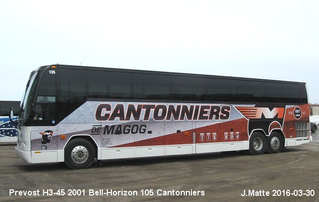 BUS/AUTOBUS: Prevost H3-45 2001 Bell-Horizon