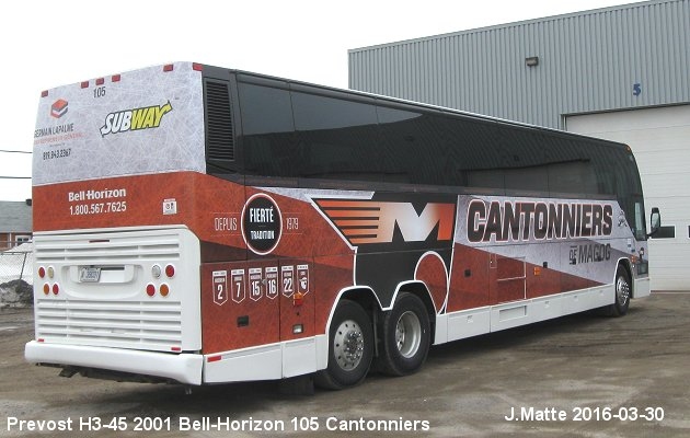 BUS/AUTOBUS: Prevost H3-45 2010 Bell-Horizon