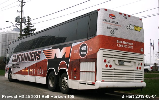 BUS/AUTOBUS: Prevost H3-45 2001 Bell-Horizon