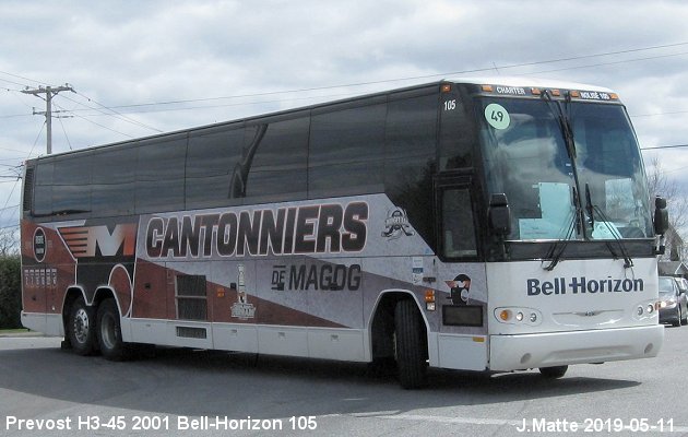 BUS/AUTOBUS: Prevost H3-45 2001 Bell-Horizon