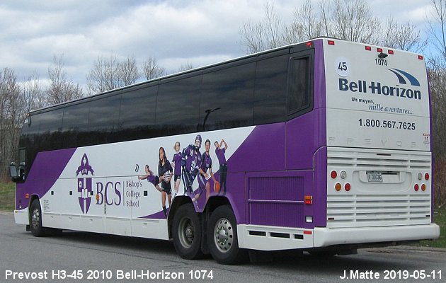BUS/AUTOBUS: Prevost H3-45 2010 Bell-Horizon