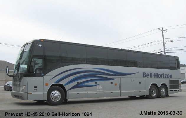 BUS/AUTOBUS: Prevost H3-45 2010 Bell-Horizon