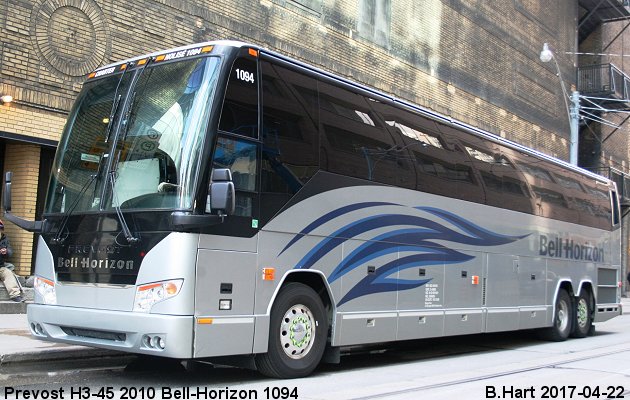 BUS/AUTOBUS: Prevost H3-45 2010 Bell-Horizon
