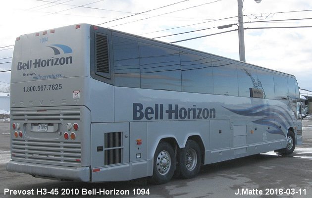 BUS/AUTOBUS: Prevost H3-45 2010 Bell-Horizon