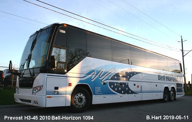 BUS/AUTOBUS: Prevost H3-45 2010 Bell-Horizon