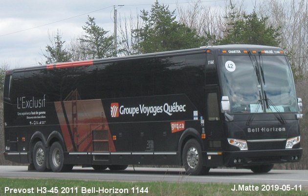 BUS/AUTOBUS: Prevost H3-45 2011 Bell-Horizon