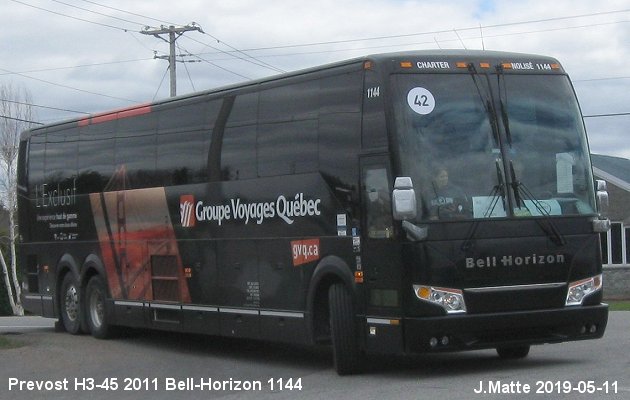 BUS/AUTOBUS: Prevost H3-45 2011 Bell-Horizon