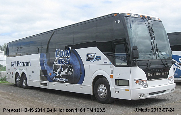BUS/AUTOBUS: Prevost H3-45 2011 Bell-Horizon
