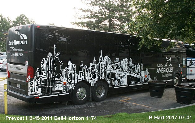 BUS/AUTOBUS: Prevost H3-45 2011 Bell-Horizon