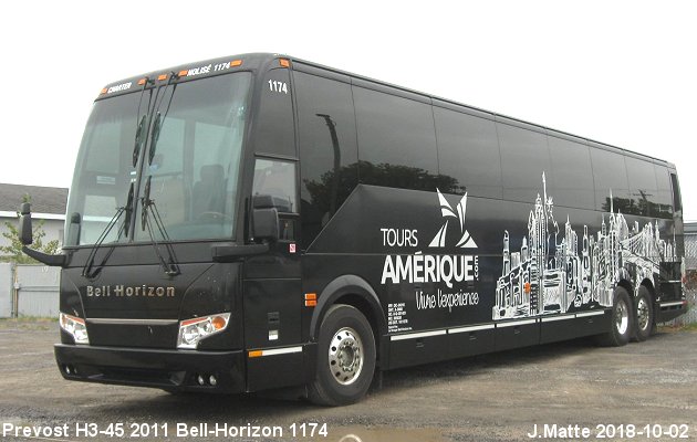 BUS/AUTOBUS: Prevost H3-45 2011 Bell-Horizon