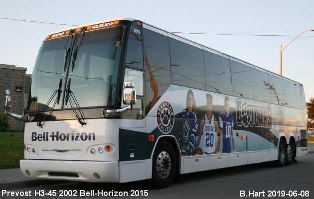 BUS/AUTOBUS: Prevost H3-45 2002 Bell-Horizon