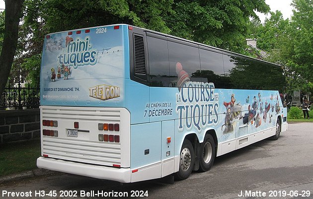 BUS/AUTOBUS: Prevost H3-45 2002 Bell-Horizon