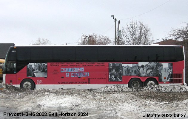BUS/AUTOBUS: Prevost H3-45 2002 Bell-Horizon