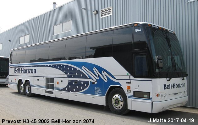 BUS/AUTOBUS: Prevost H3-45 2002 Bell-Horizon