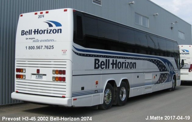 BUS/AUTOBUS: Prevost H3-45 2002 Bell-Horizon