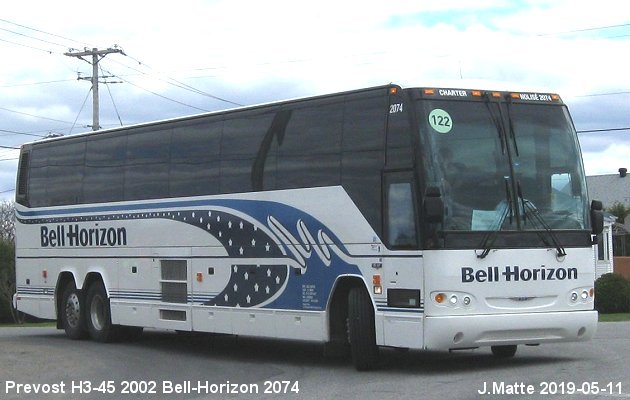 BUS/AUTOBUS: Prevost H3-45 2002 Bell-Horizon