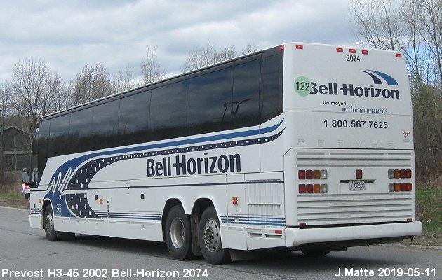 BUS/AUTOBUS: Prevost H3-45 2002 Bell-Horizon