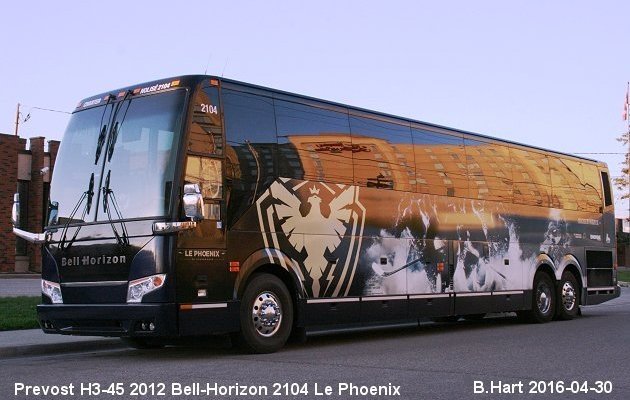 BUS/AUTOBUS: Prevost H3-45 2012 Bell-Horizon