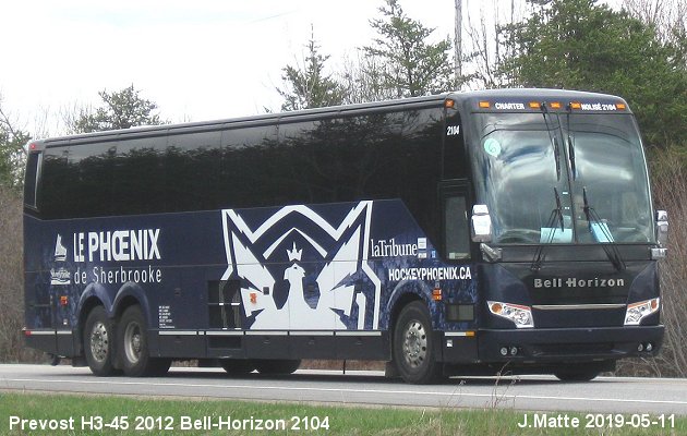 BUS/AUTOBUS: Prevost H3-45 2012 Bell-Horizon