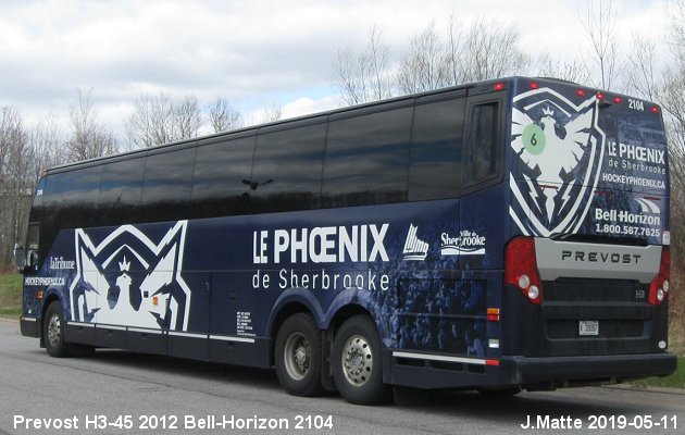 BUS/AUTOBUS: Prevost H3-45 2012 Bell-Horizon