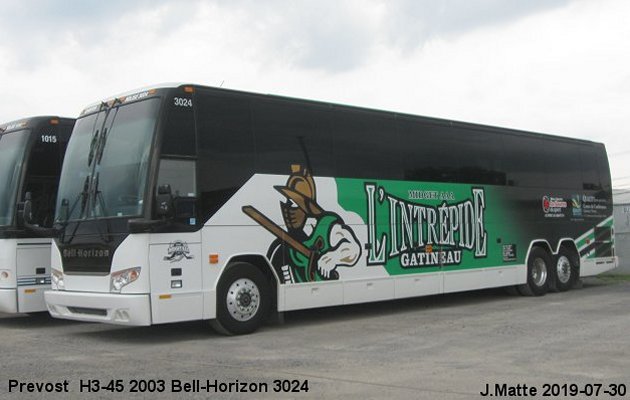 BUS/AUTOBUS: Prevost H3-45 2003 Bell-Horizon