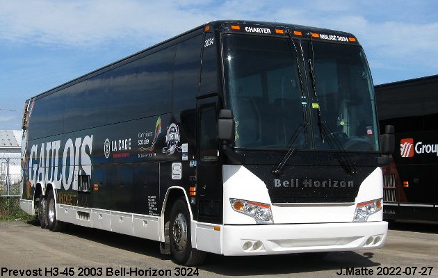 BUS/AUTOBUS: Prevost H3-45 2003 Bell-Horizon
