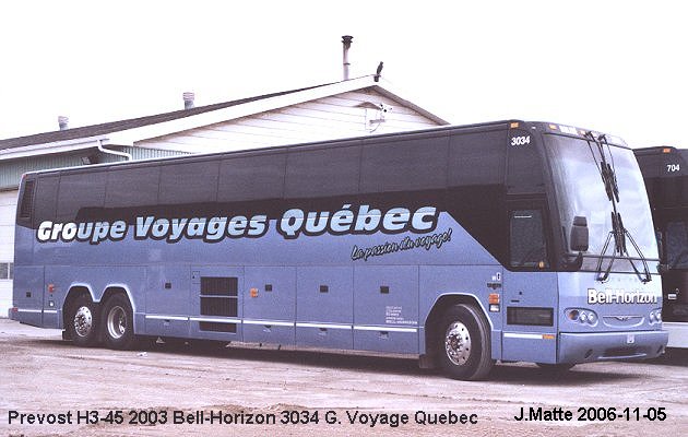 BUS/AUTOBUS: Prevost H3-45 2003 Bell-Horizon