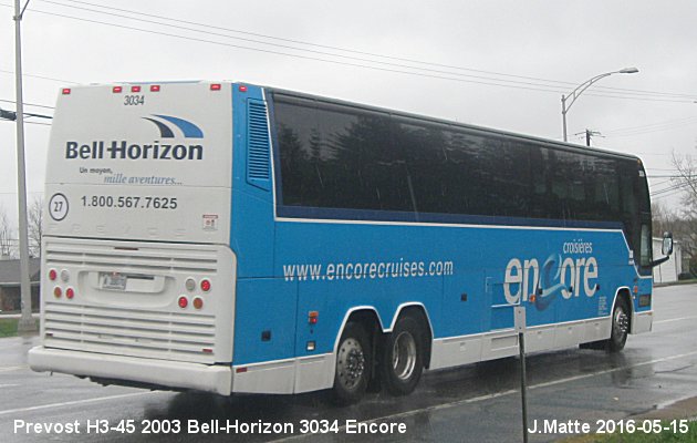 BUS/AUTOBUS: Prevost H3-45 2003 Bell-Horizon