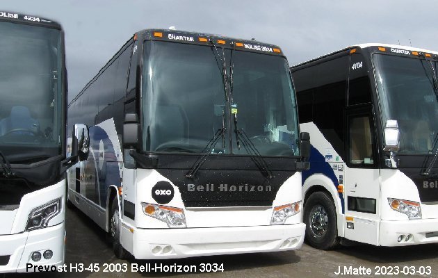 BUS/AUTOBUS: Prevost H3-45 2003 Bell-Horizon