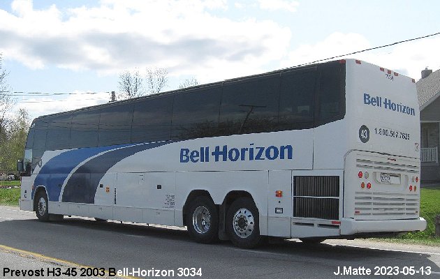 BUS/AUTOBUS: Prevost H3-45 2003 Bell-Horizon