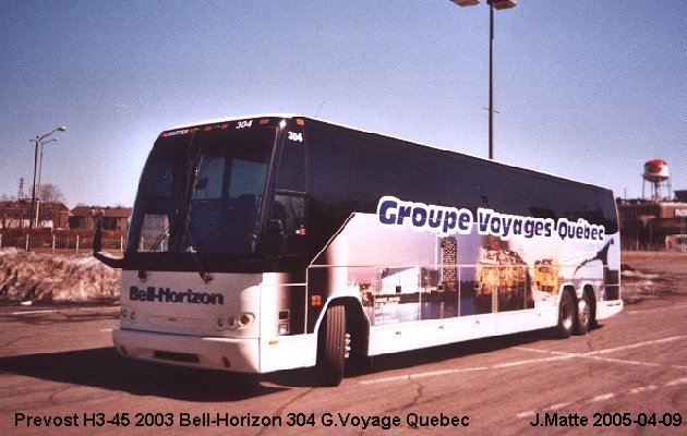 BUS/AUTOBUS: Prevost H3-45 2003 Bell-Horizon