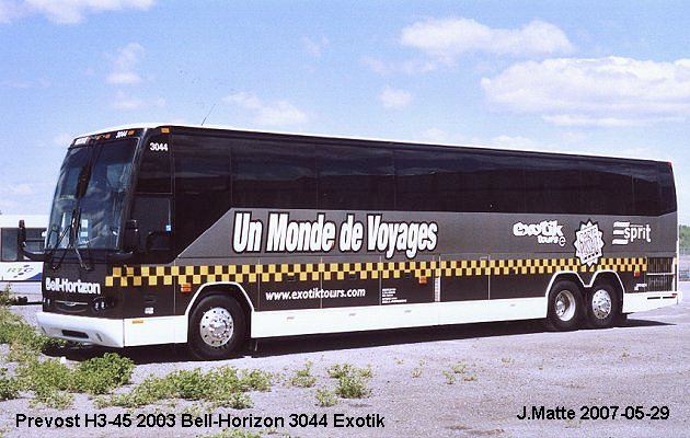 BUS/AUTOBUS: Prevost H3-45 2003 Bell-Horizon