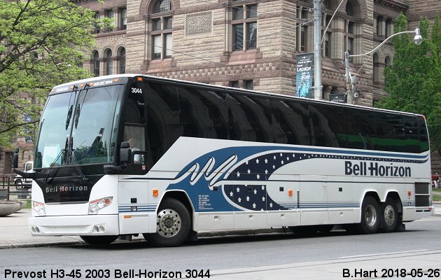 BUS/AUTOBUS: Prevost H3-45 2003 Bell-Horizon