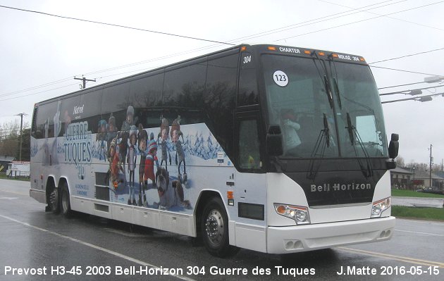 BUS/AUTOBUS: Prevost H3-45 2003 Bell-Horizon