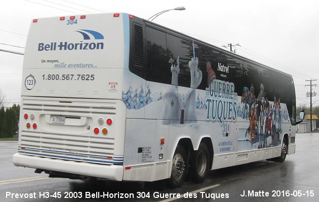 BUS/AUTOBUS: Prevost H3-45 2003 Bell-Horizon