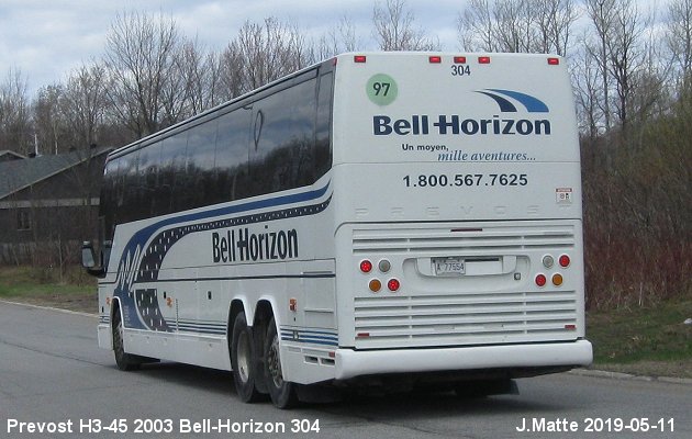 BUS/AUTOBUS: Prevost H3-45 2003 Bell-Horizon