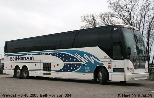 BUS/AUTOBUS: Prevost H3-45 2003 Bell-Horizon