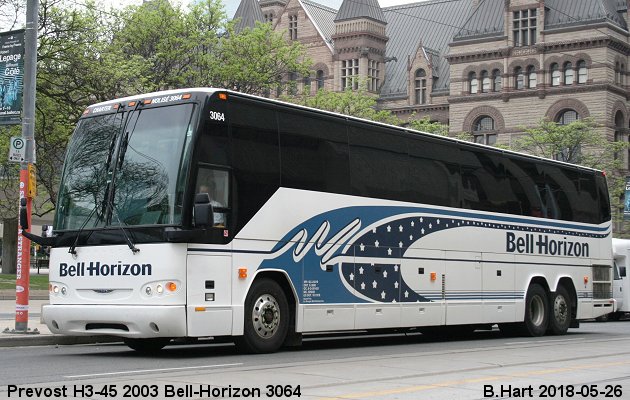 BUS/AUTOBUS: Prevost H3-45 2003 Bell-Horizon