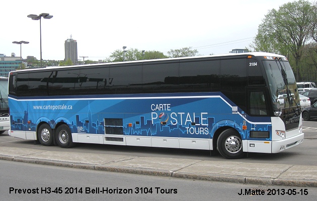 BUS/AUTOBUS: Prevost H3-45 2014 Bell-Horizon